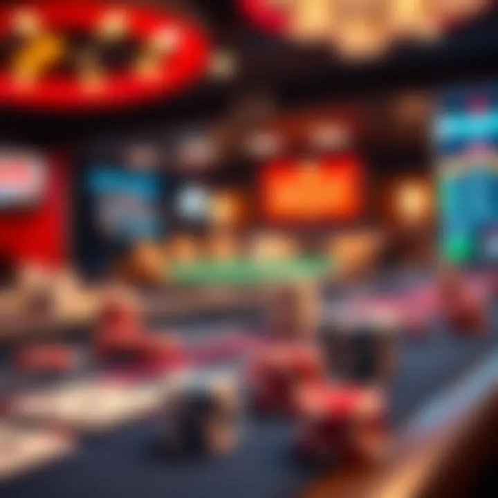 An illustration of popular online poker platforms in the United States.