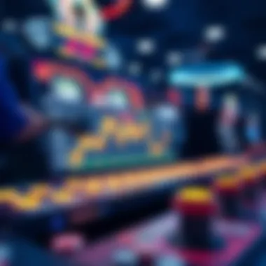 Visual representation of crash stock game mechanics