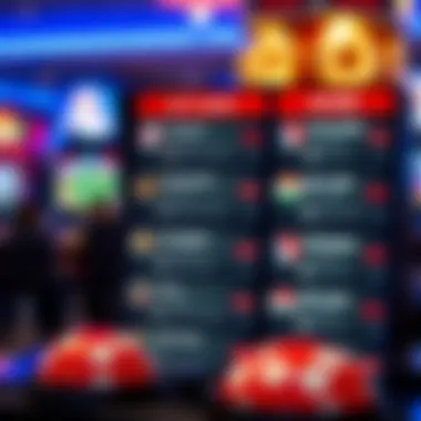 Visual representation of different betting options available in the app