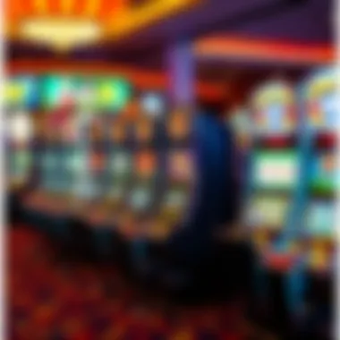 Vibrant slot machine display at Tropicana Atlantic City