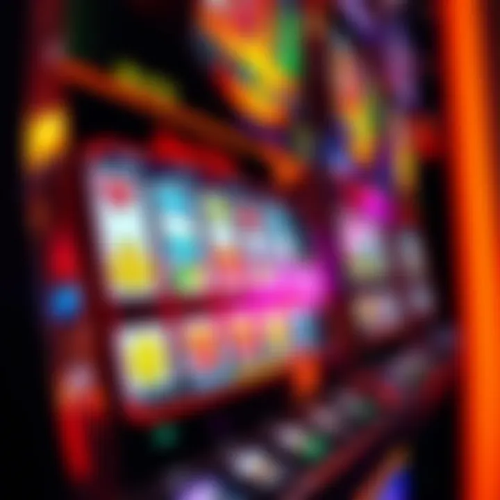 Close-up of unique slot machine game interface