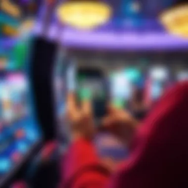 Engaging with Betting Apps User engaging with a sports betting app on a mobile device