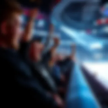 Fans Celebrating NHL Playoffs NHL playoffs excitement with fans cheering