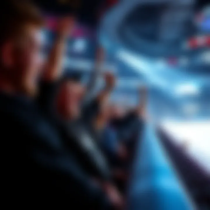 Fans Celebrating NHL Playoffs NHL playoffs excitement with fans cheering