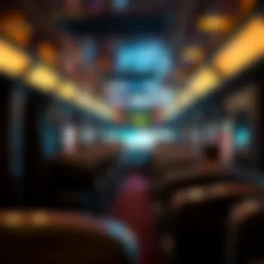 Comfortable bus interior for casino travelers