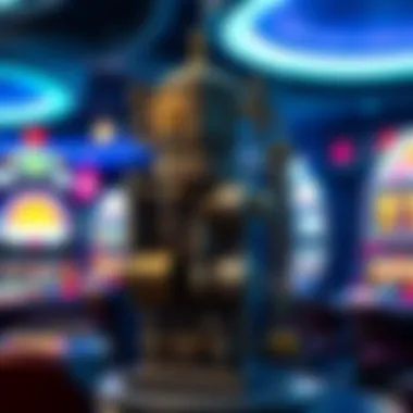 An intricate diagram illustrating the mechanics of casino tower slots and their internal components.