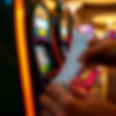 Close-up of a scratch-off ticket being scanned