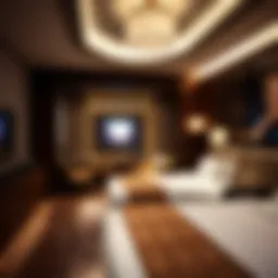 Luxurious hotel room showcasing modern design and amenities