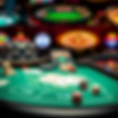 Collage of various gambling games with strategies