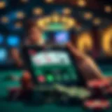 Visual representation of poker app interface on a smartphone