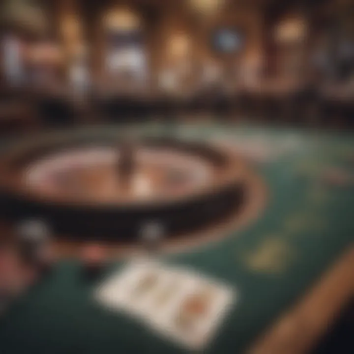 An assortment of casino games arranged on a stylish table