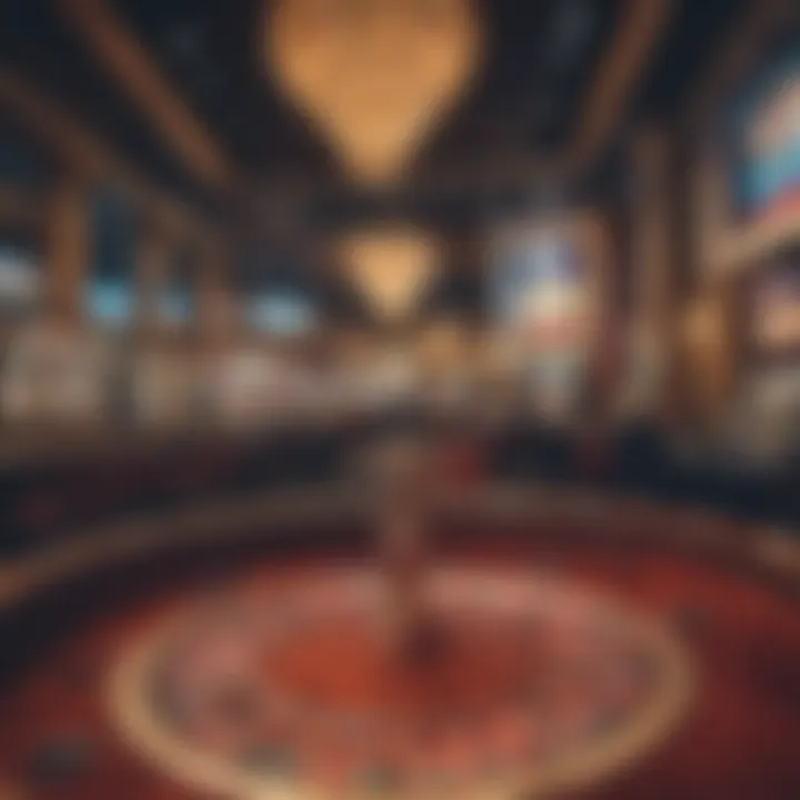 A vibrant atmosphere with themed decorations for a casino night