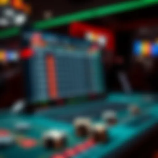 Digital interface showcasing a betting platform