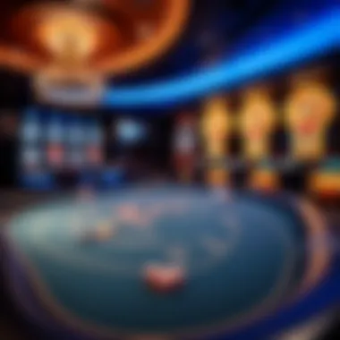 High-stakes gaming tables with sophisticated design