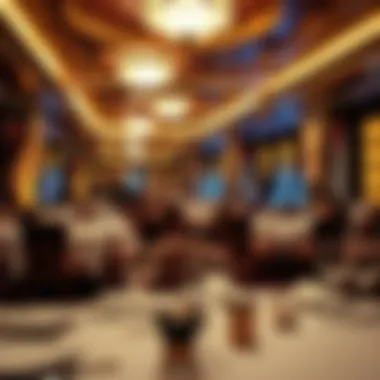 Elegant dining area with exquisite table settings in Encore Casino