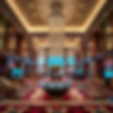 Luxurious lobby of Encore Casino Hotel showcasing modern design