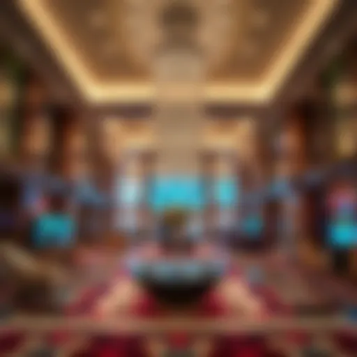 Luxurious lobby of Encore Casino Hotel showcasing modern design