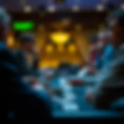 Players engaged in a strategic card game of spades