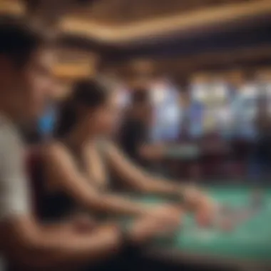 Exciting gaming tournament atmosphere in a casino