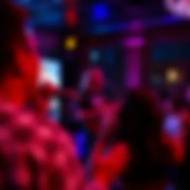 A lively music band playing at an intimate venue with joyful attendees