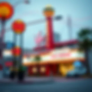 Map showcasing various budget hotel locations in Las Vegas