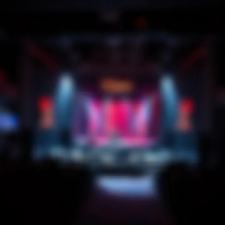 Backstage production setup for a Garth Brooks show