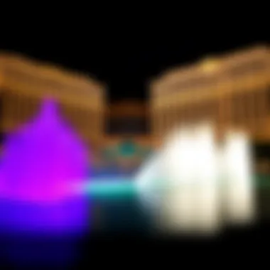 The Spectacle of Bellagio Fountains Majestic view of the Bellagio fountains at night