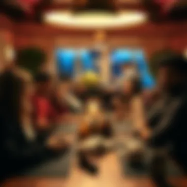 A group of friends enjoying a bingo night at home