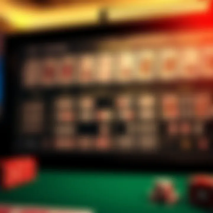 A strategic layout of blackjack strategies displayed on a board