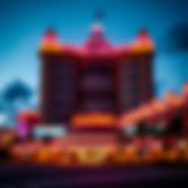 Spectacular view of Casino del Mar at dusk highlighting its significance