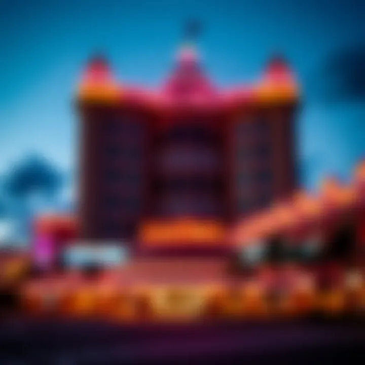 Spectacular view of Casino del Mar at dusk highlighting its significance