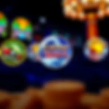 Symbolic icons representing game features and bonuses