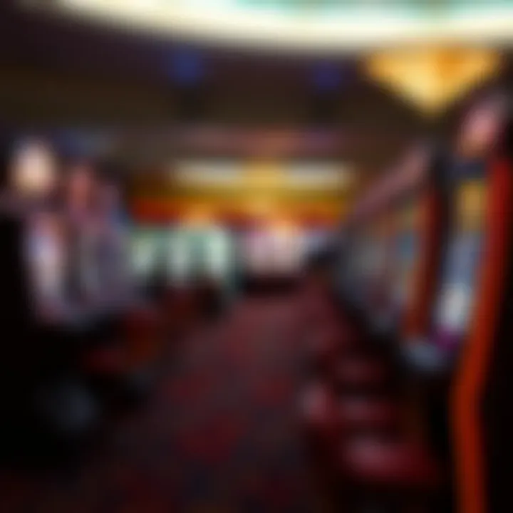 Slot machines and gaming tables in a casino