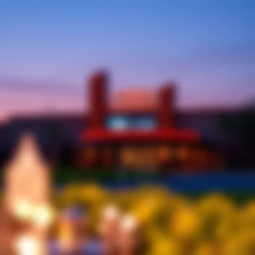 Exterior view of Creek Casino Alabama at dusk