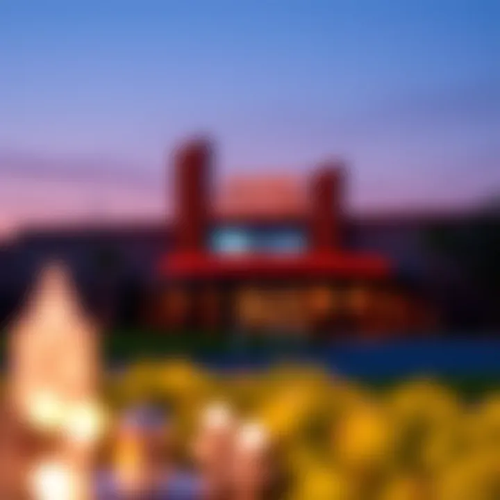 Exterior view of Creek Casino Alabama at dusk