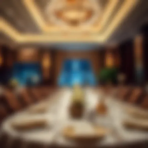 Elegant dining setting with exquisite table arrangement