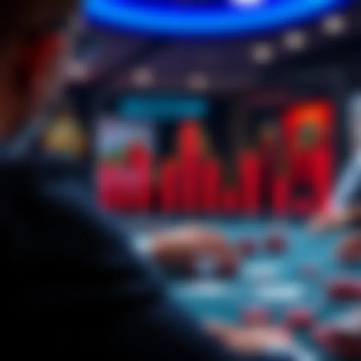 A graphical representation of poker statistics and analytics reflecting player performance.