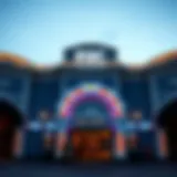 Exterior view of EQC Casino showcasing its architectural grandeur