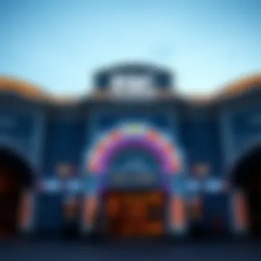 Exterior view of EQC Casino showcasing its architectural grandeur