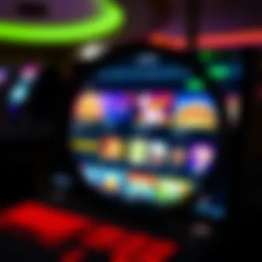 A magnifying glass over a computer displaying online casino offers