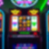 Colorful Virtual Slot Machine Display Colorful virtual slot machine display