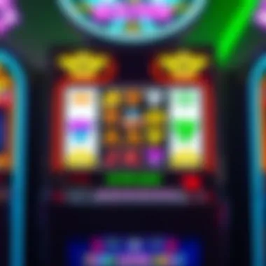 Colorful Virtual Slot Machine Display Colorful virtual slot machine display