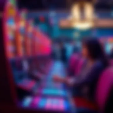 Player Engaging with Online Casino Slots Player engaging with online casino slots