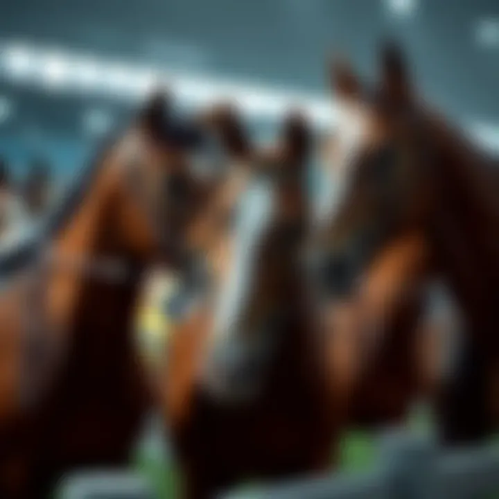 A collection of popular horse breeds featured in online racing