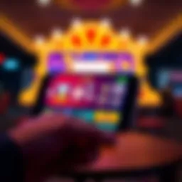 A smartphone displaying a vibrant interface of a real money game app