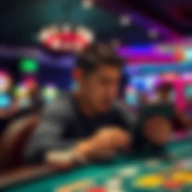 User Engagement with Real Money Games A user experiencing excitement while playing a real money game on a tablet