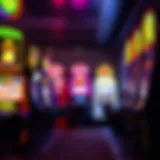 Colorful display of various slot machines