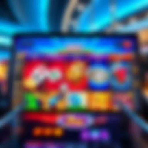 Vibrant online casino interface showcasing various free slot games