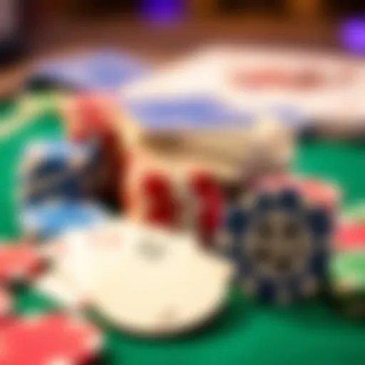 Poker Chips and Cards in Texas Hold'em A vibrant display of poker chips and cards representing Texas Hold'em games.