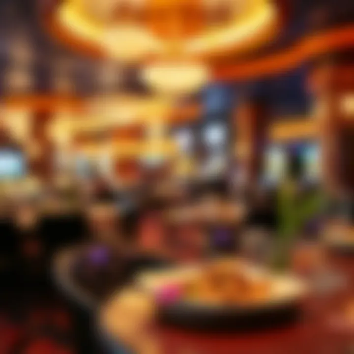 Elegant dining area featuring a diverse menu